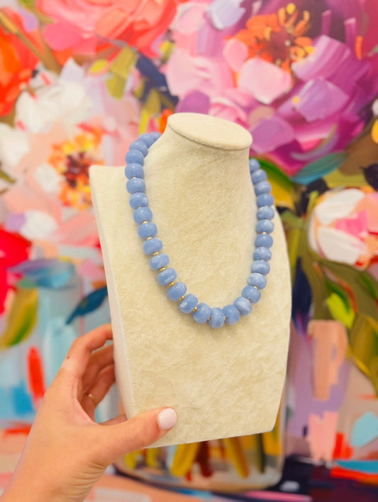 HD/ The Braylee Beaded Necklace/ Blue