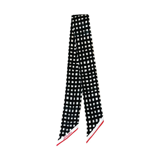 The Tailgate Check Twilly/ Black + Red