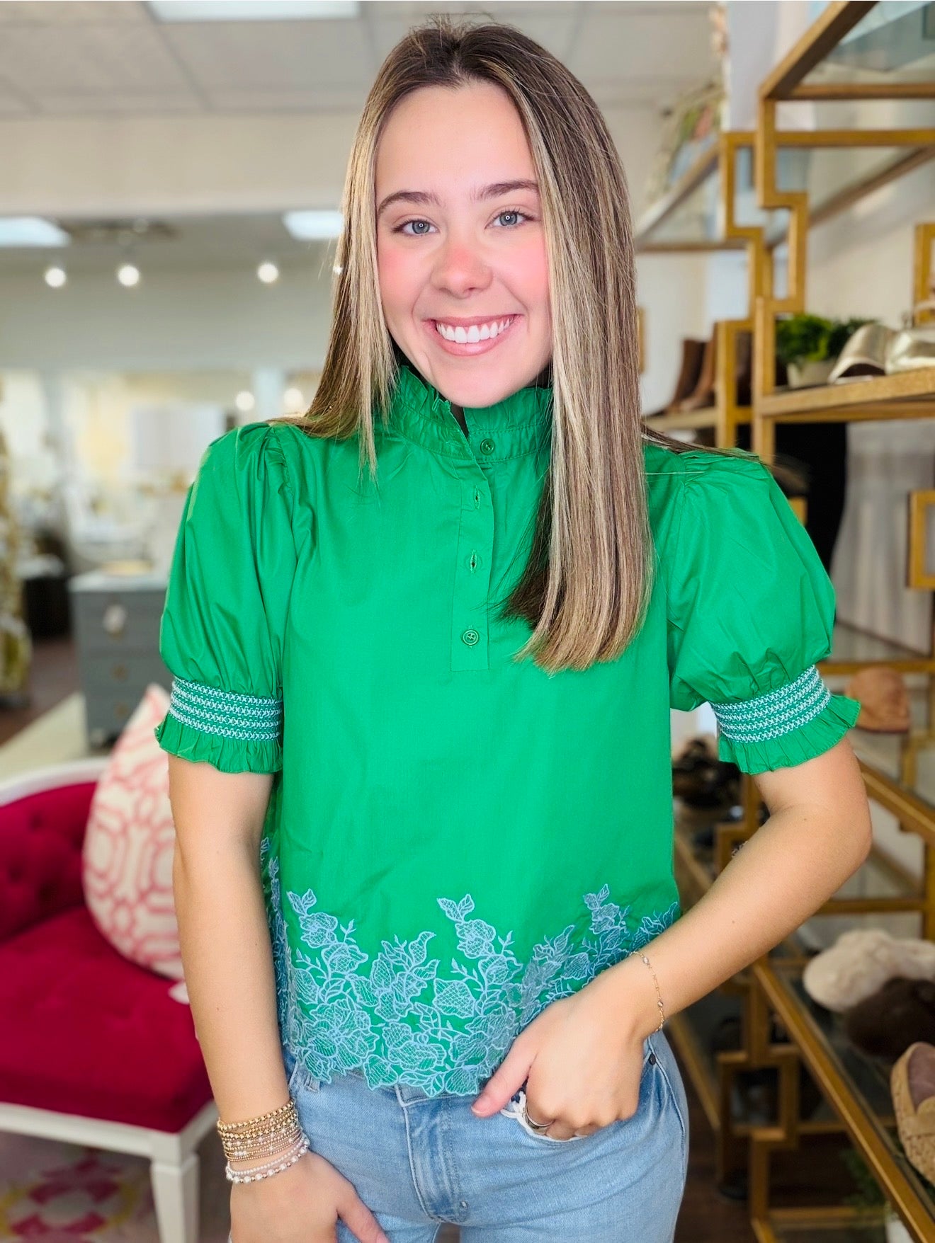 The Ellen Embroidered Top