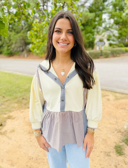 The Harlow Half Snap Top
