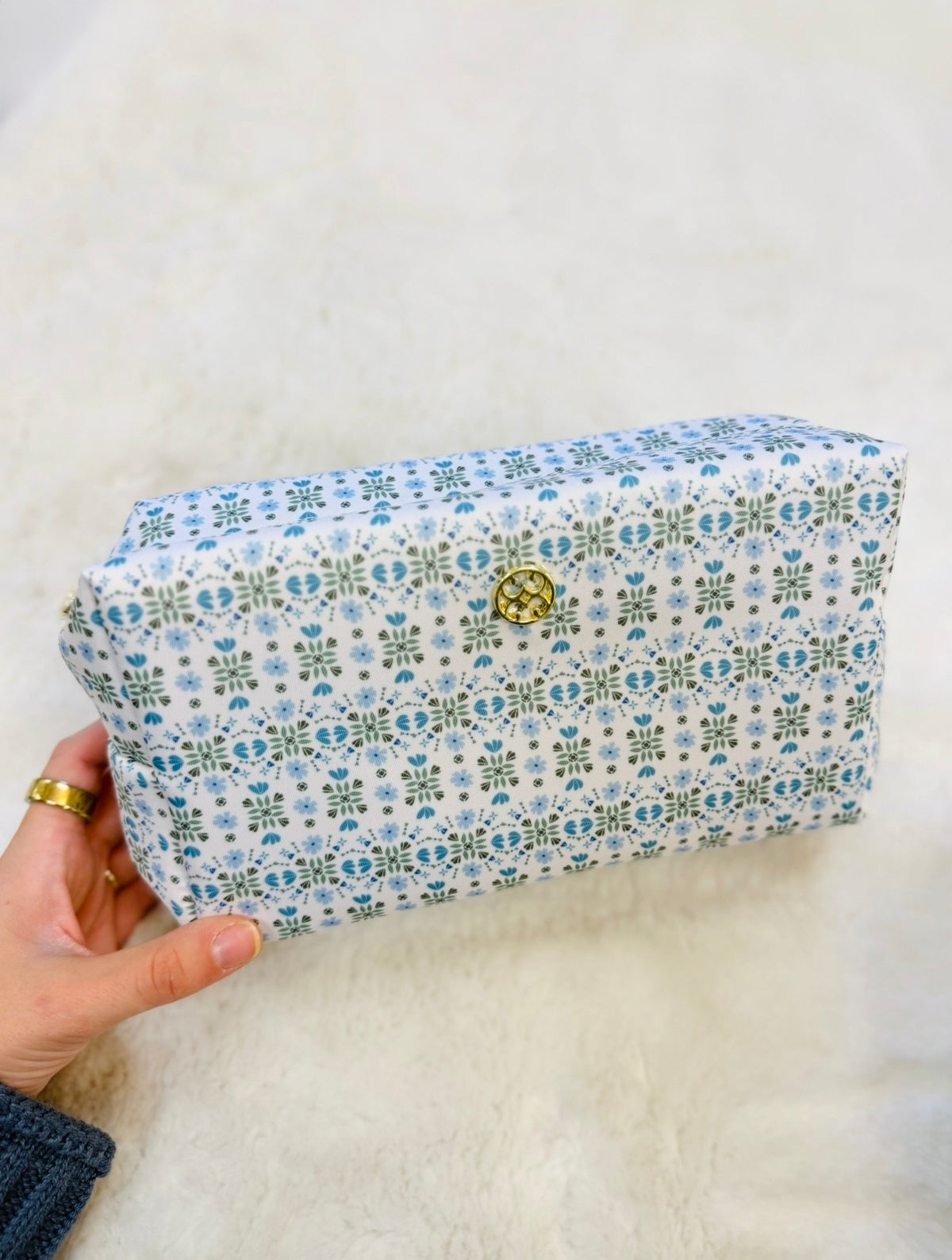 MS/ The Let's Face It Cosmetic Bag/ Take Two-Blue
