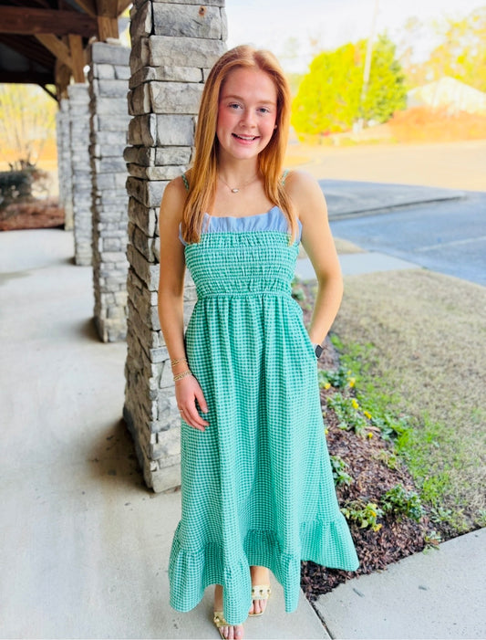 The Giverny Gingham Maxi