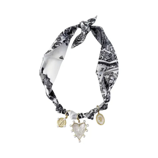 The Paris Multi Charm Scarf Necklace
