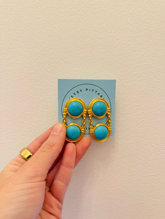 BPD/ Double Turquoise Earring