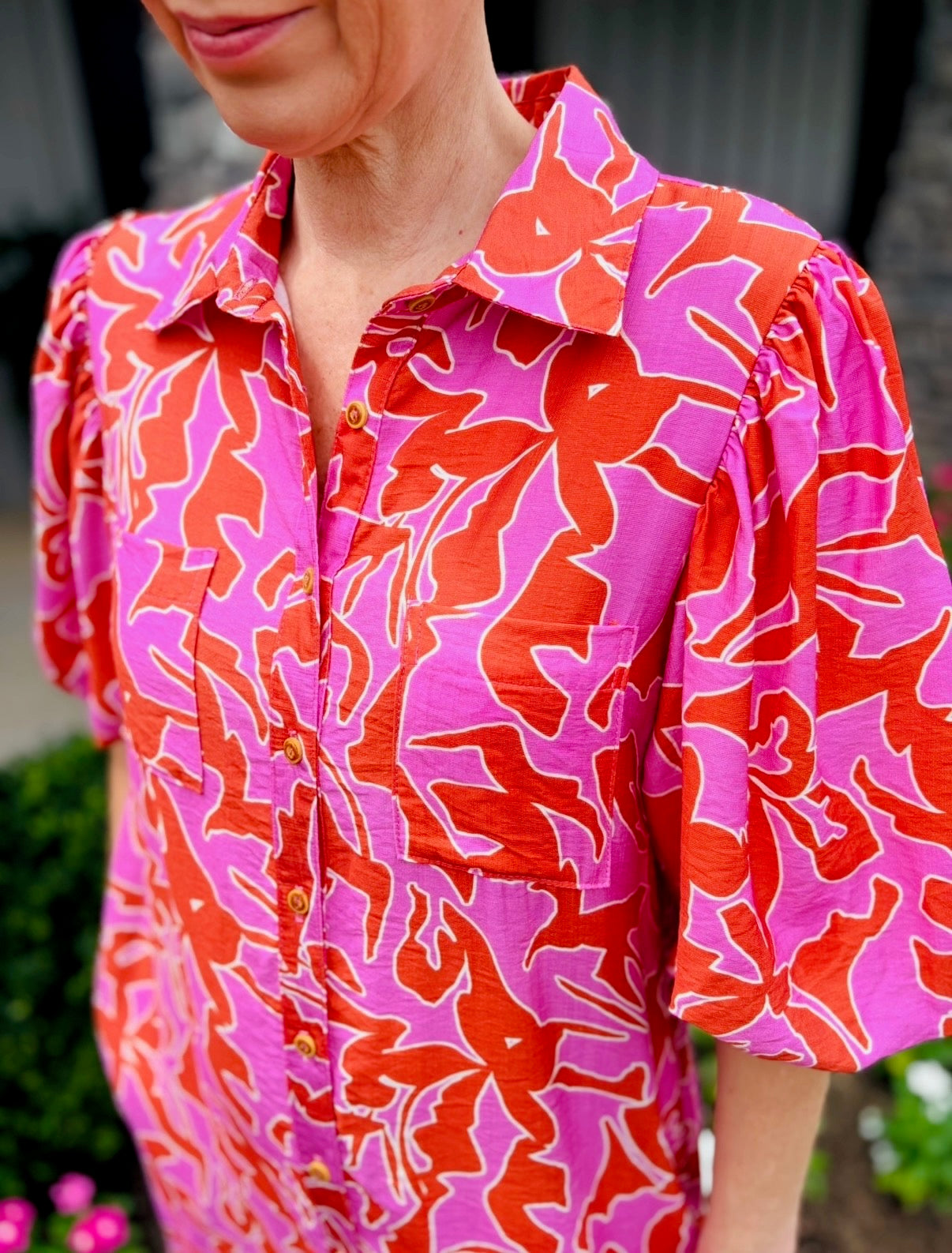 Uncle Frank/ The Midi Pouf Shirt Dress