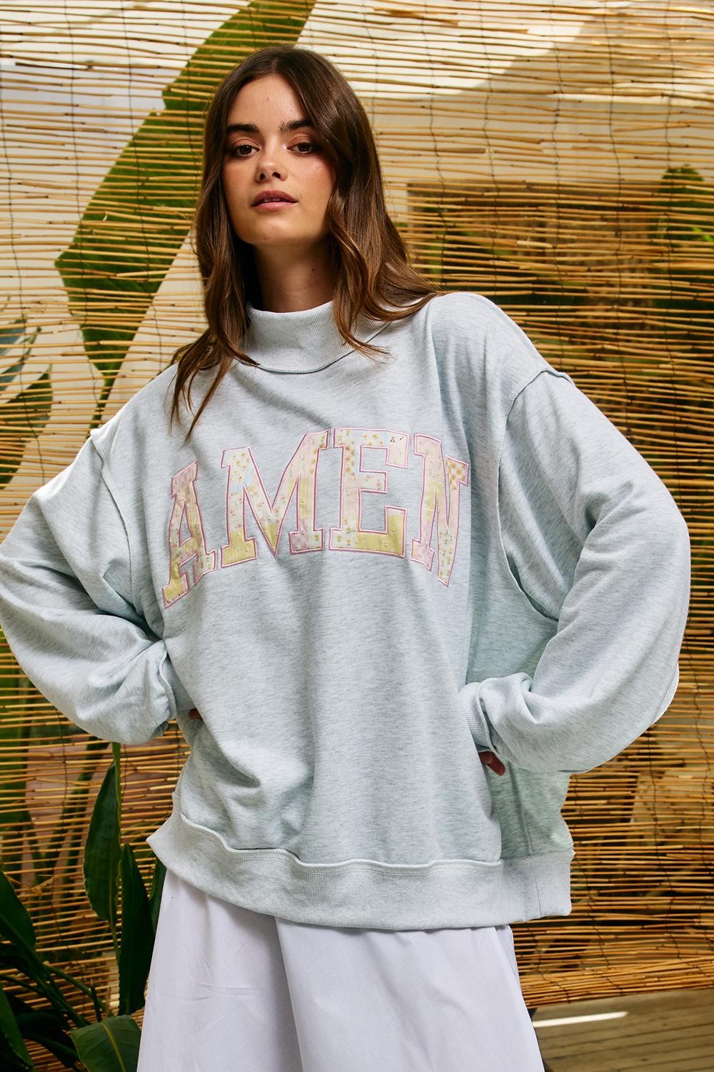 The Floral Days Amen Mockneck