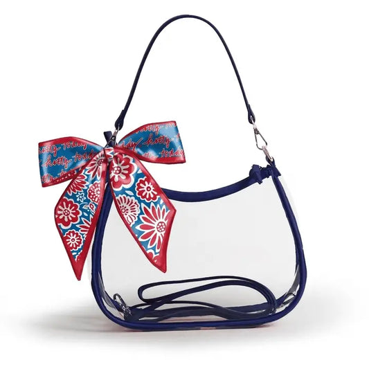 The Sara Large Clear Purse w/ Scarf-Ole Miss Rebels
