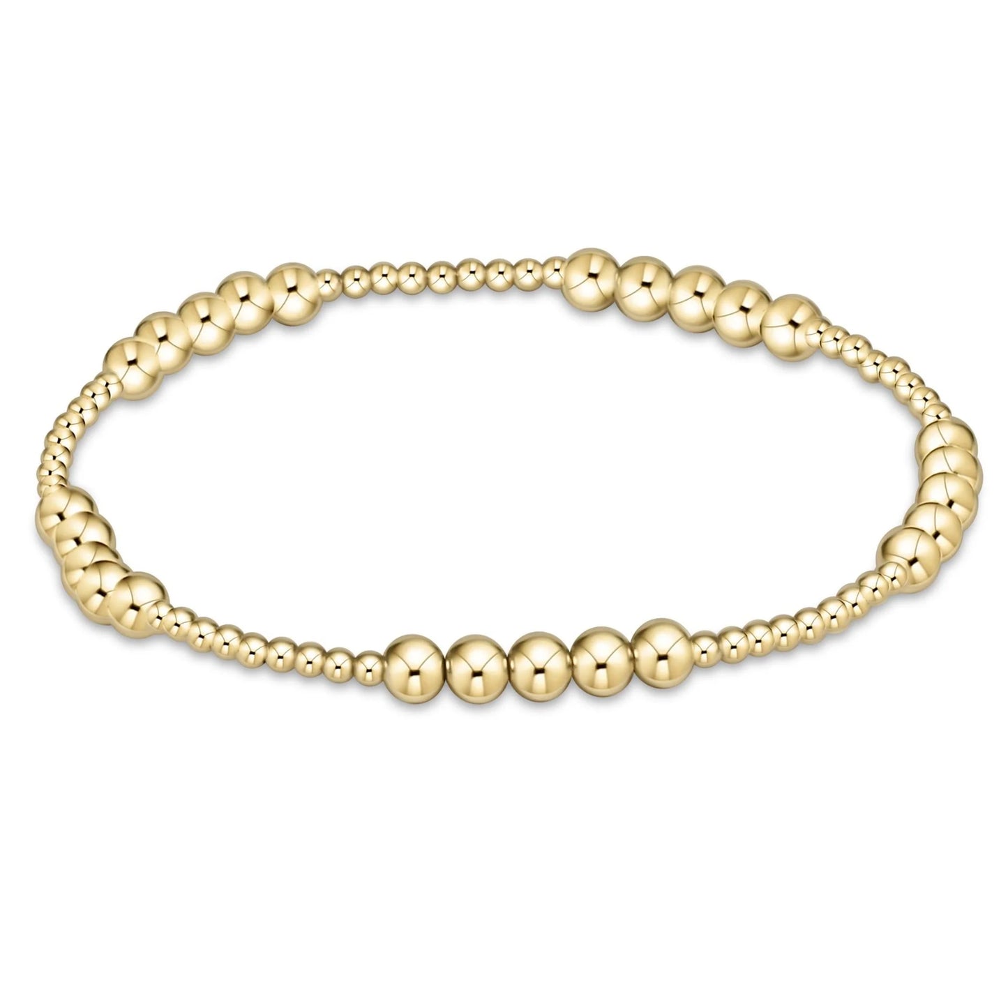 ENewton/ Classic Blissful Pattern 2mm Bead Bracelet-4mm Gold