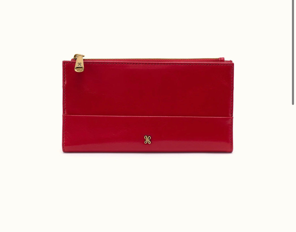 HOBO/ The Jill Large Bifold Wallet/ True Red