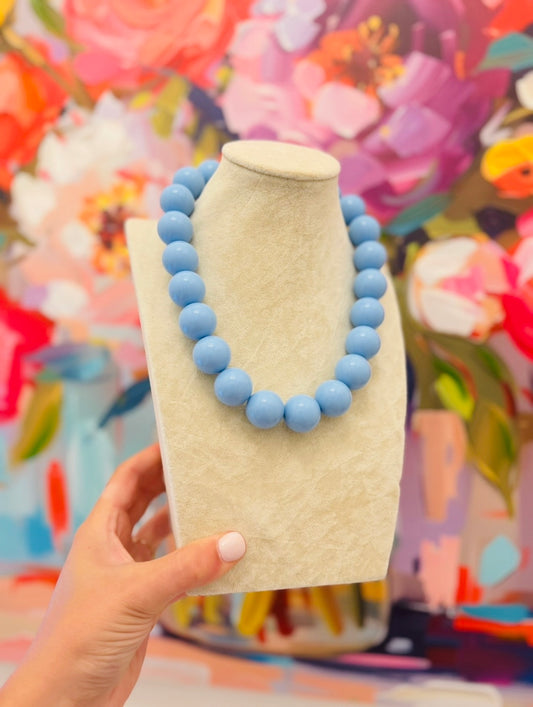 HD/ The Medium Beaded Necklace/ Periwinkle