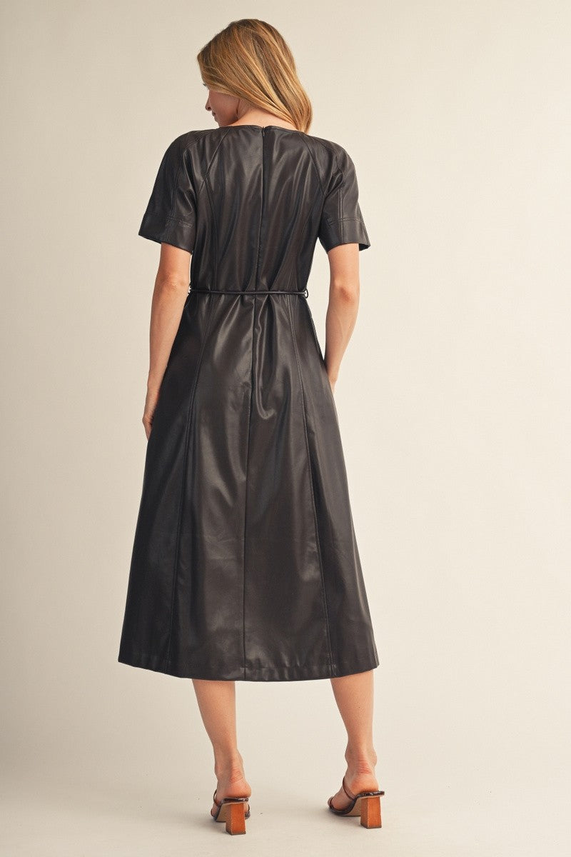 The Lainey Leather Dress