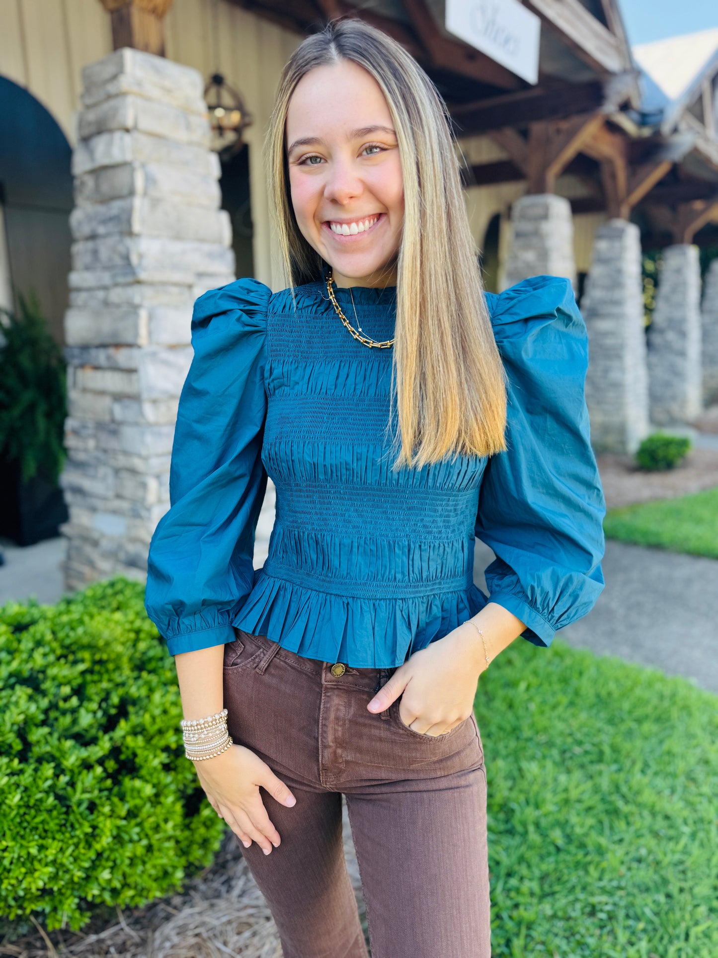 The Sophie Smocked Top