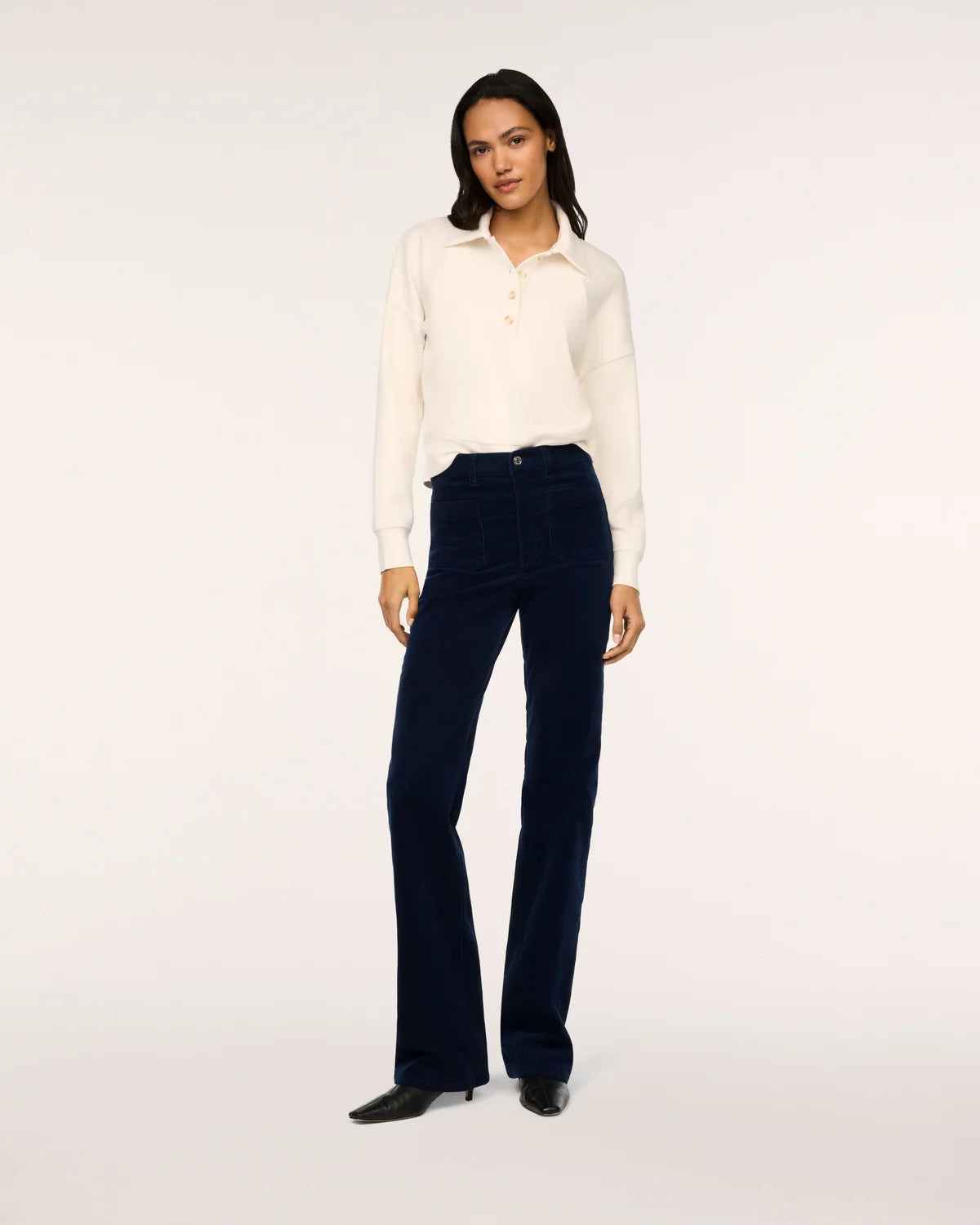 SPANX/ The Rugby Collared Pullover/ Linen