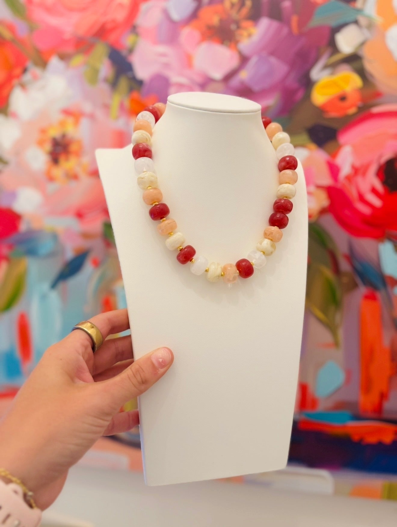 HD/ The Allie Assorted Necklace/ Pink + White