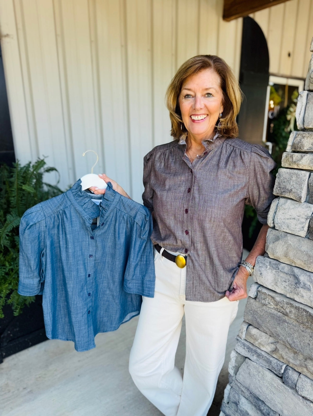 The Jodie Top/ Indigo Denim