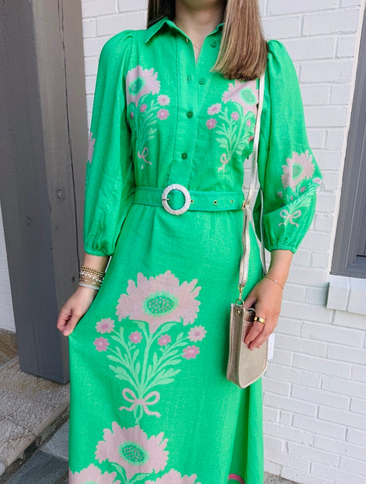 The Lyla Dress/ Pink Henrietta