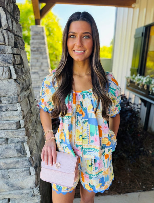 The Palm Patchwork Shorts