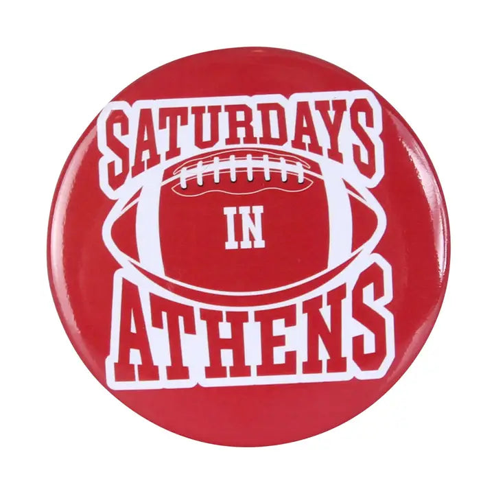 The Saturday in Athens Button Pin