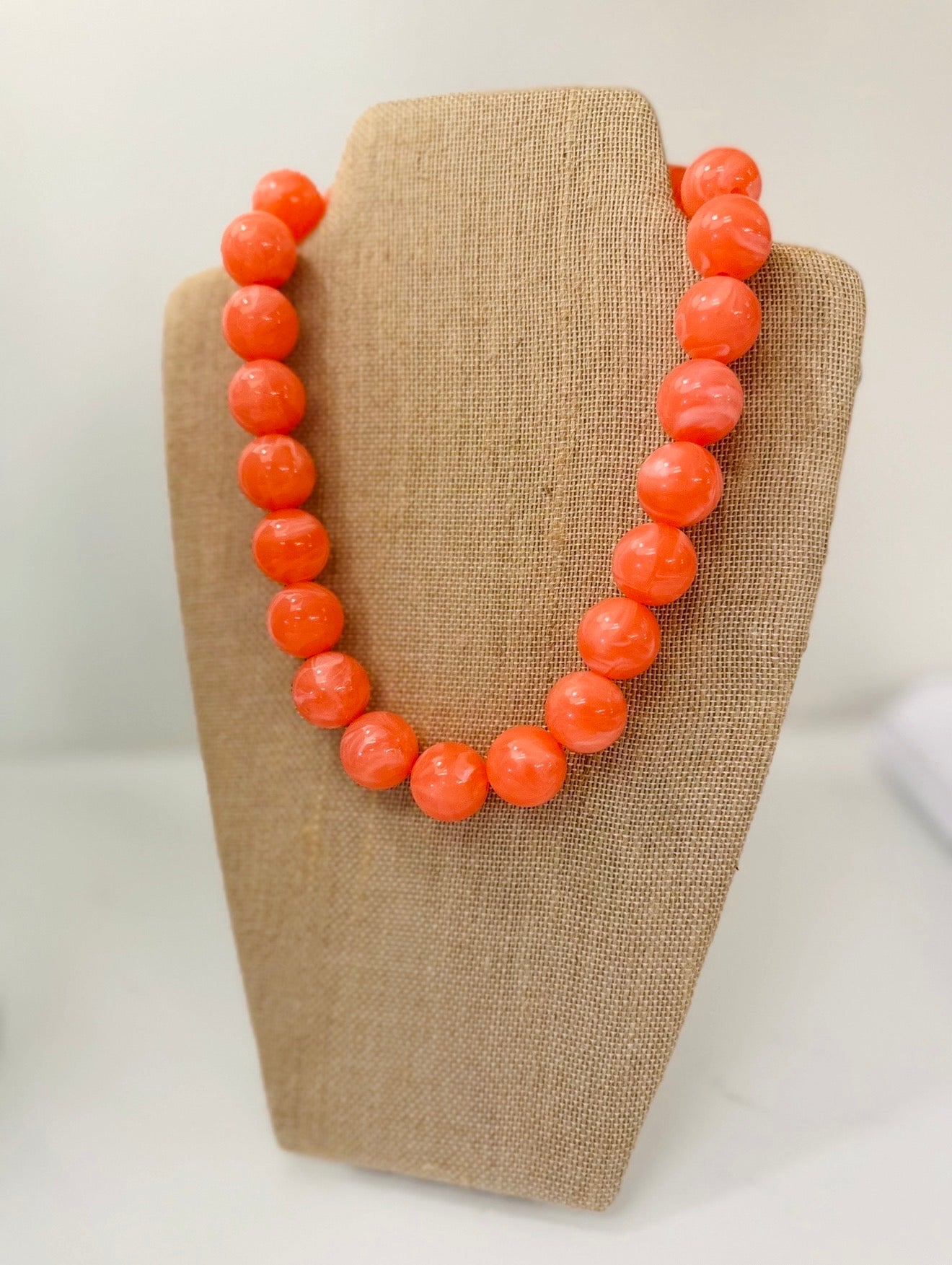 HD/ The Brynn Beaded Necklace/ Coral