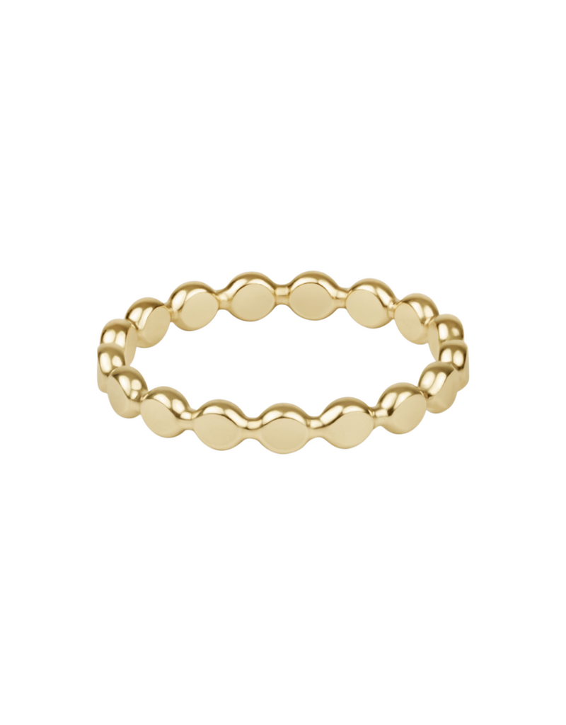ENewton/ Classic Gold 2.5MM Beaded Disc Ring