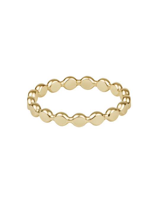 ENewton/ Classic Gold 2.5MM Beaded Disc Ring