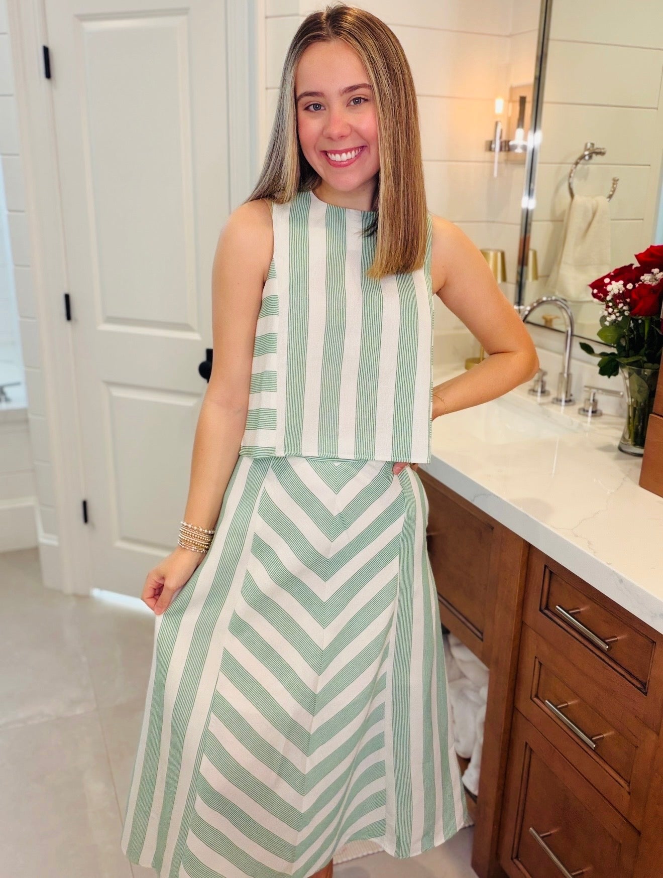 The Scottie Striped Skirt