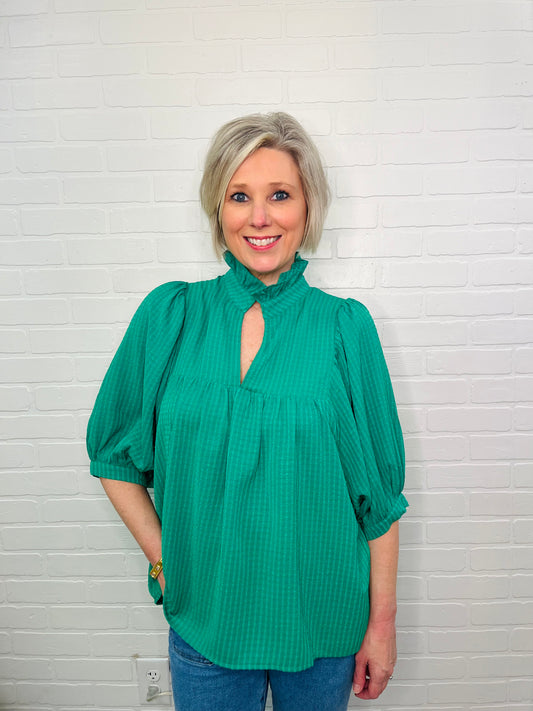The Griffen Green Blouse