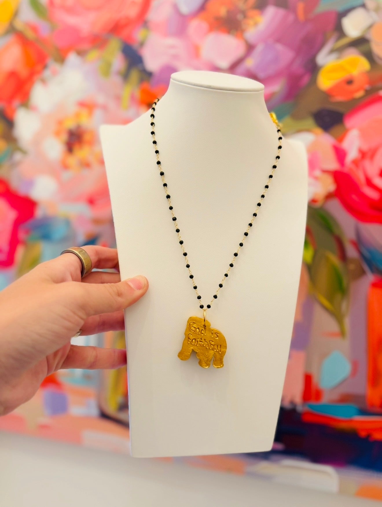 Hidden Truth Jewelry/ Black Chain + Bulldog