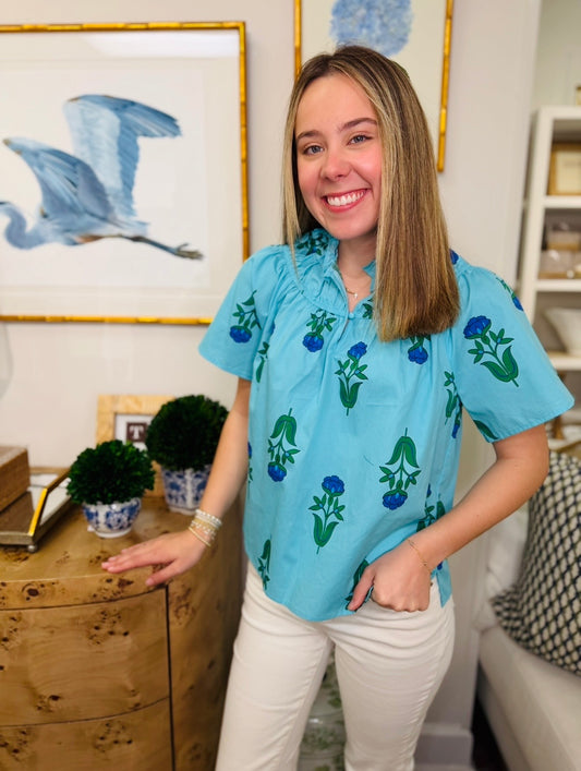 The Amena Floral Smocked Top / FINAL SALE