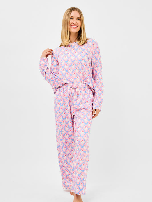 MS/ Annie Pajama Set/ Santa Baby Bows