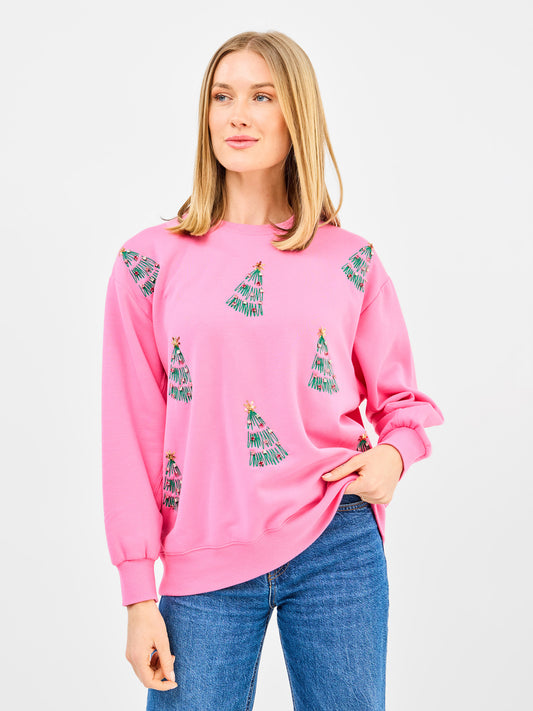 MS/ Sarah Sweatshirt/ Green Trees
