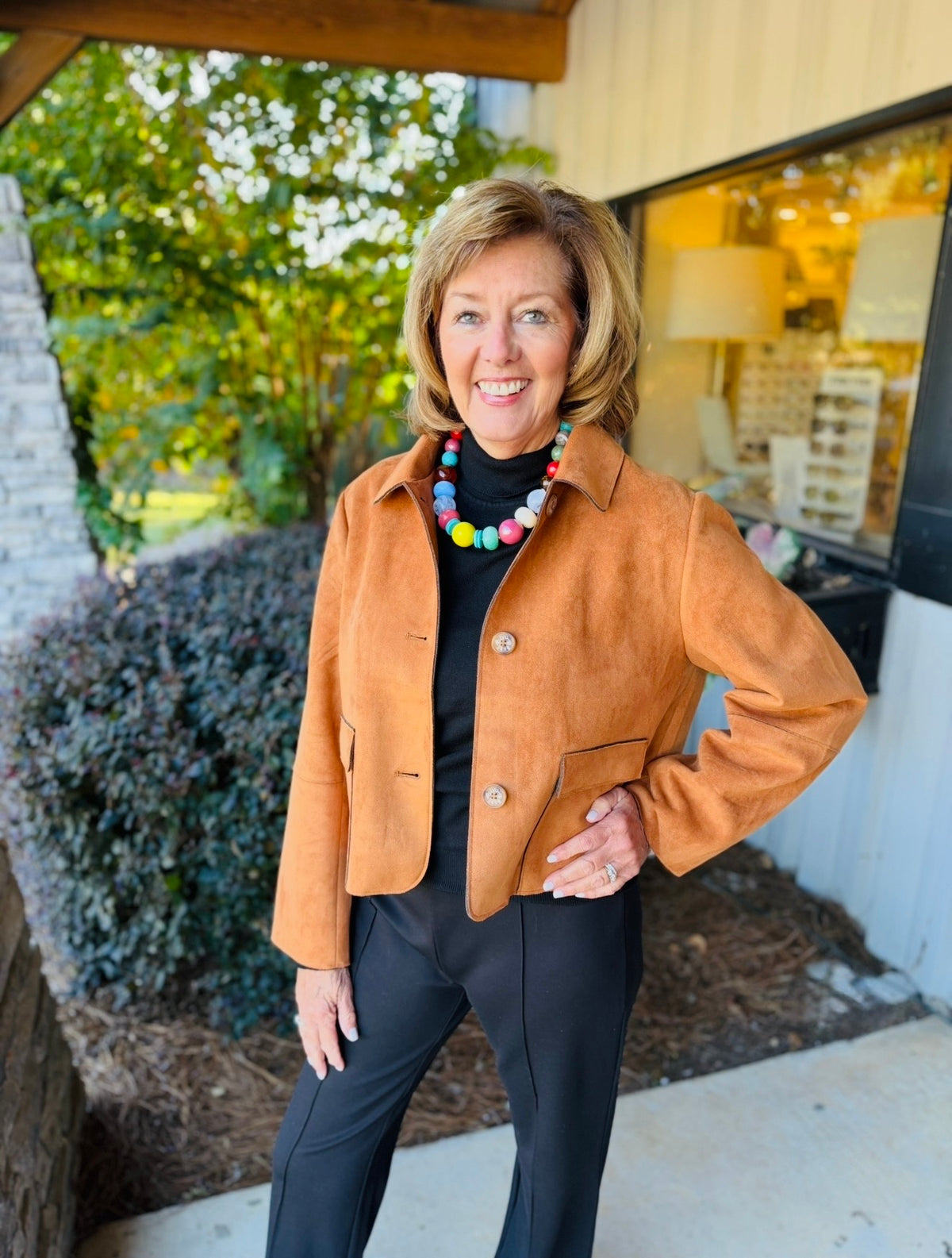 Ivy Jane/ The Suede Patch Pocket Jacket