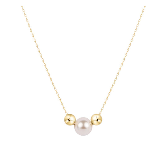 ENewton/ 16” Necklace Gold-Purpose Pearl