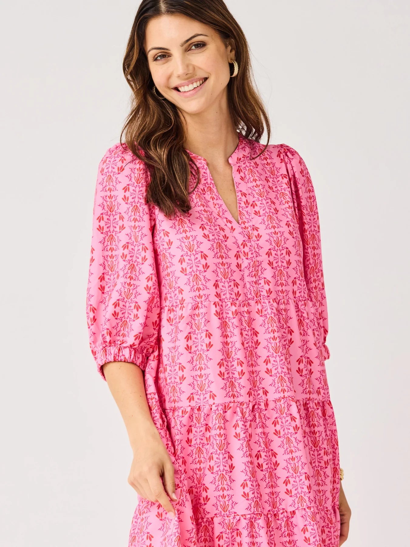 MS/ The Cameron Dress/ Heirloom Vine Pink
