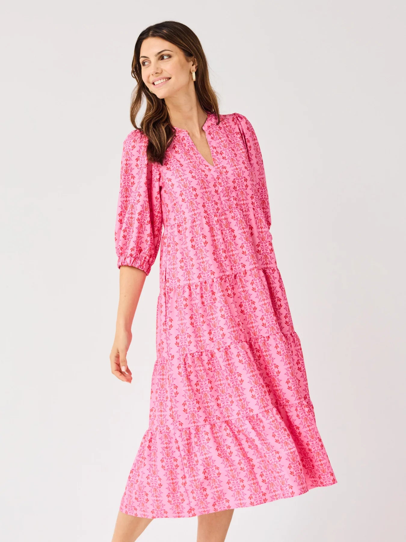 MS/ The Cameron Dress/ Heirloom Vine Pink
