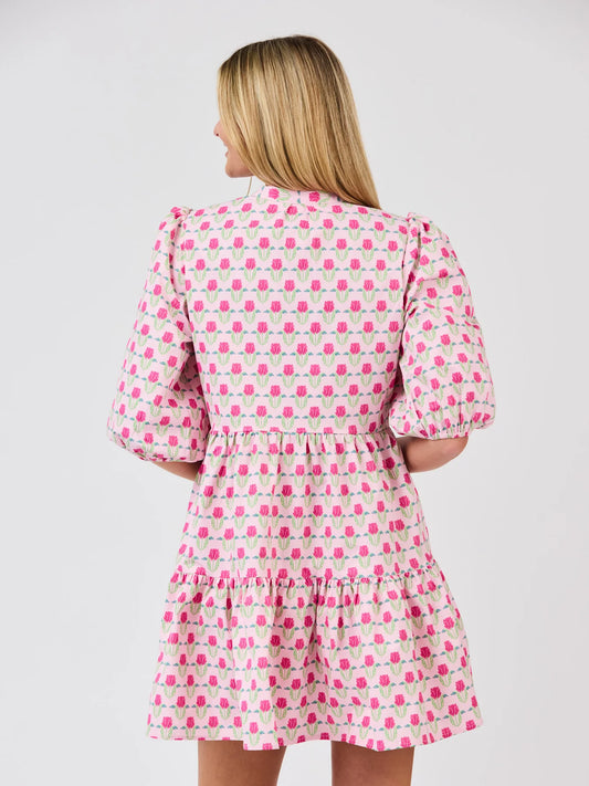 MS/ The Riley Dress/ Floral Fanfare Pink