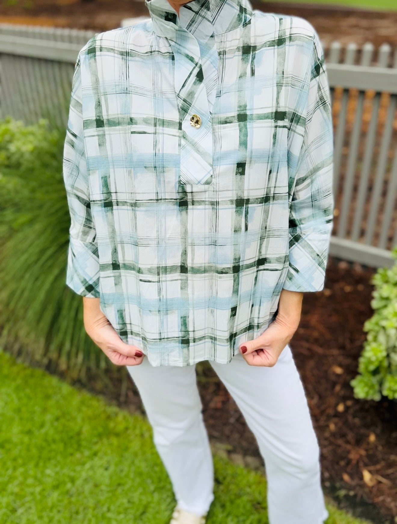 The Prim Plaid Top