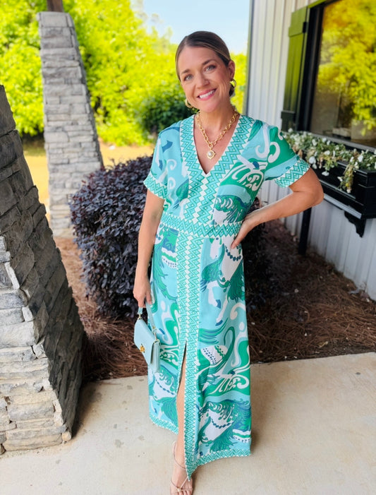 CK Bradley/ The Leland Dress/ Nouveau Robins Egg