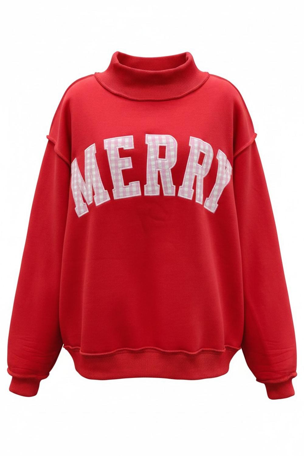The Merry Gingham Mockneck