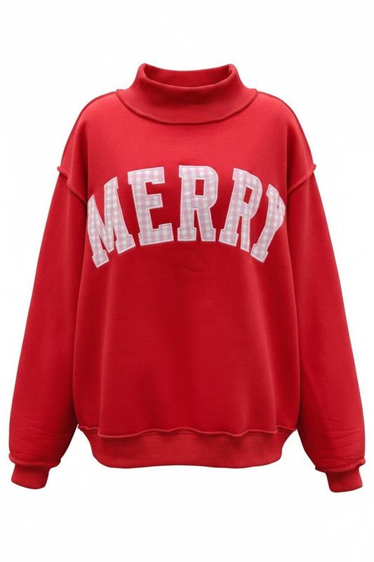 The Merry Gingham Mockneck