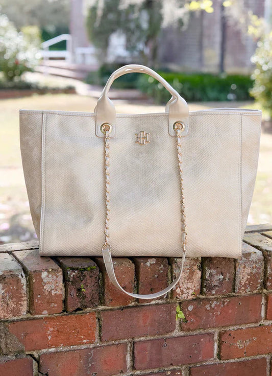 The Melissa Tote Bag/ Shimmer Champagne