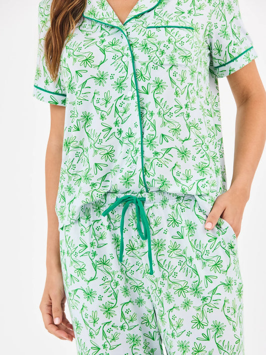 MS/ The Charlotte Pant Set/ Laurel Blooms Light Blue