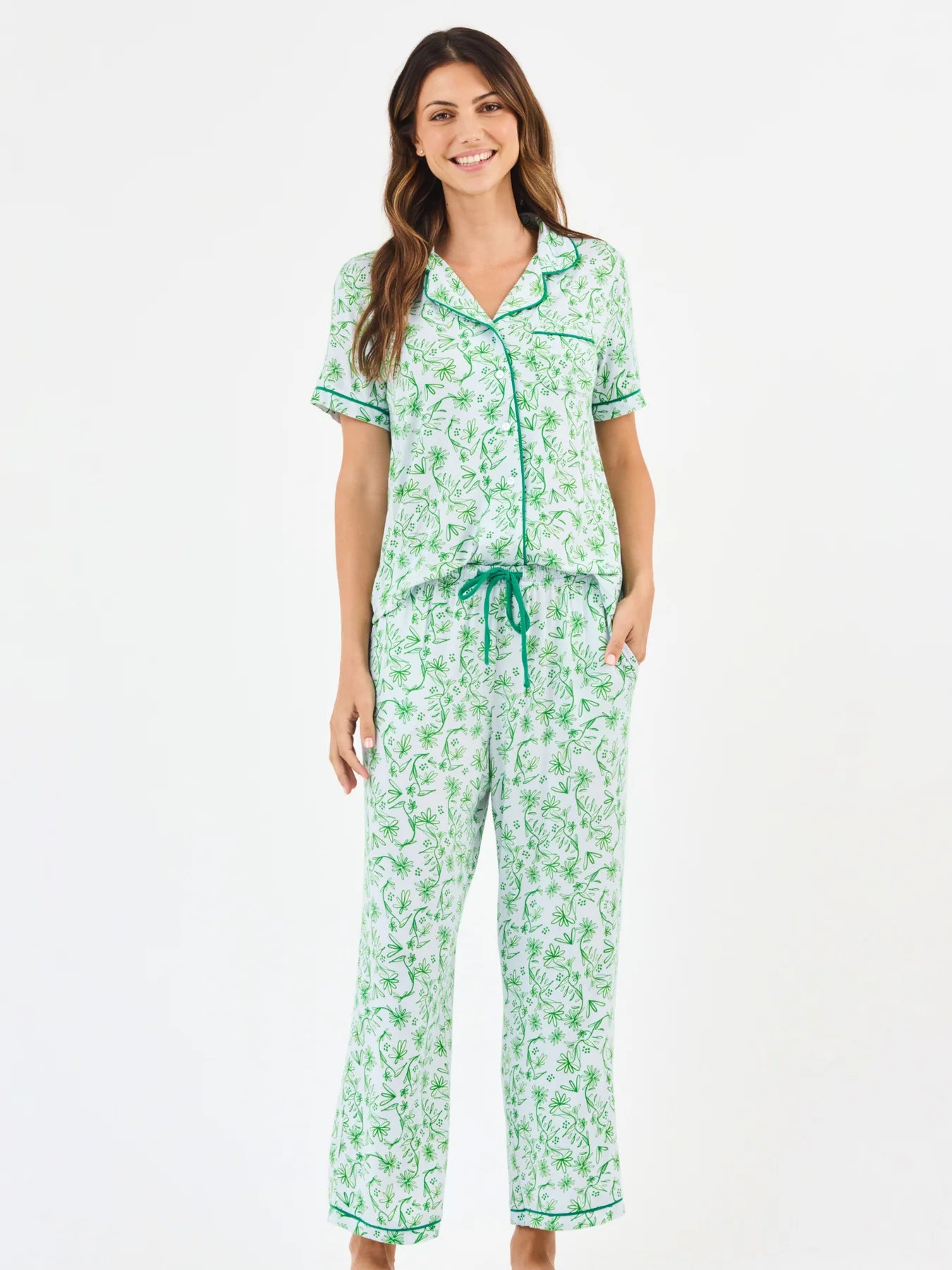 MS/ The Charlotte Pant Set/ Laurel Blooms Light Blue