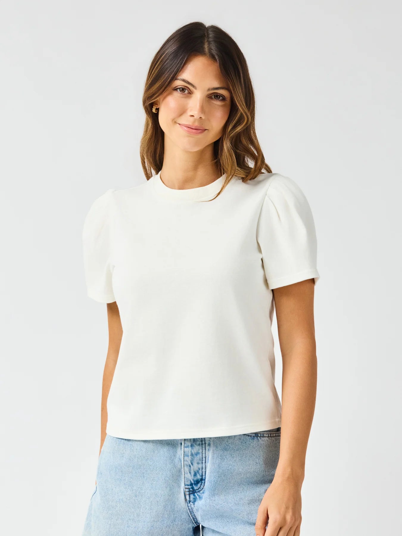 MS/ The Larissa Pleat Sleeve Tee