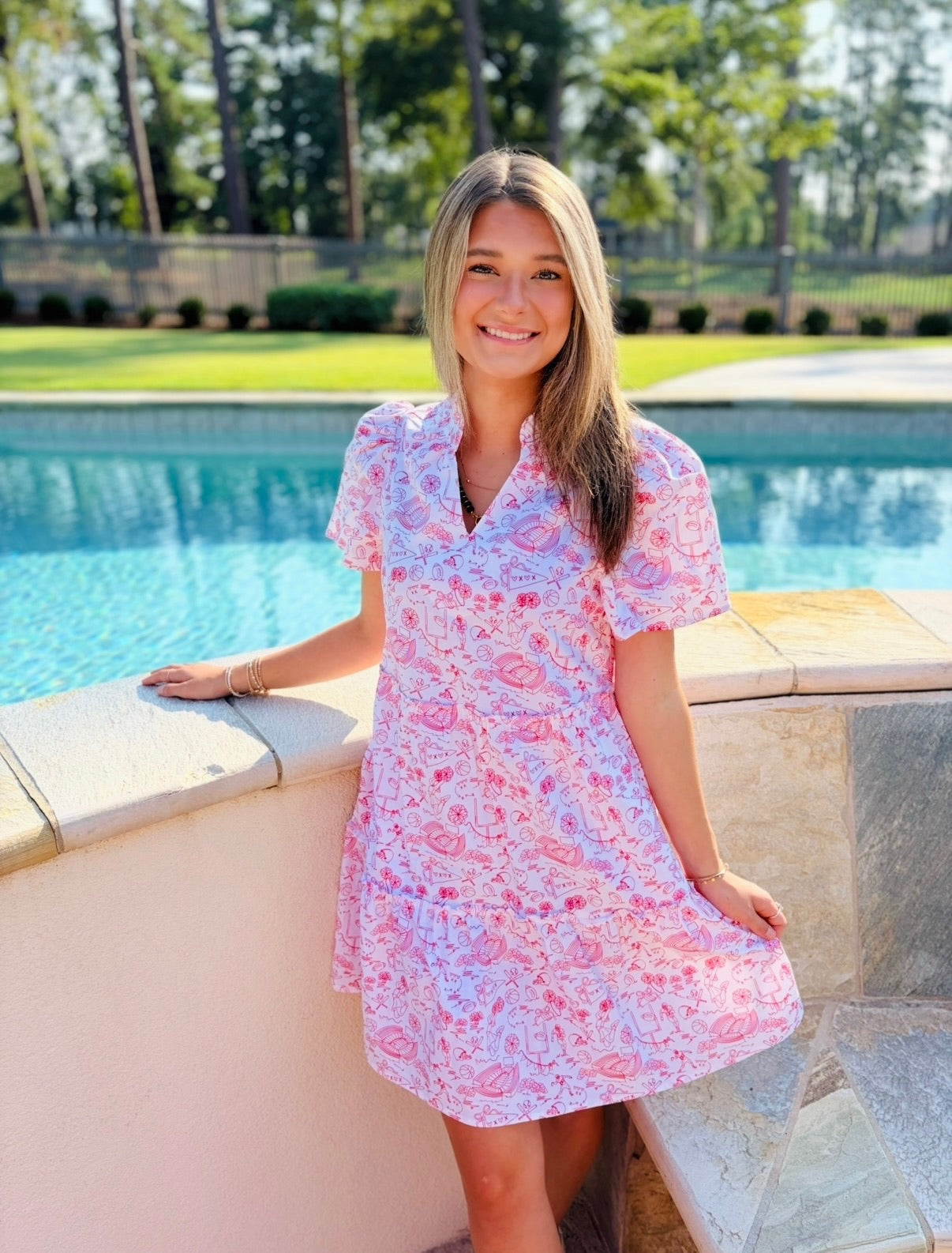 MS/ The Ivy Dress/ Mini Team Toile Red