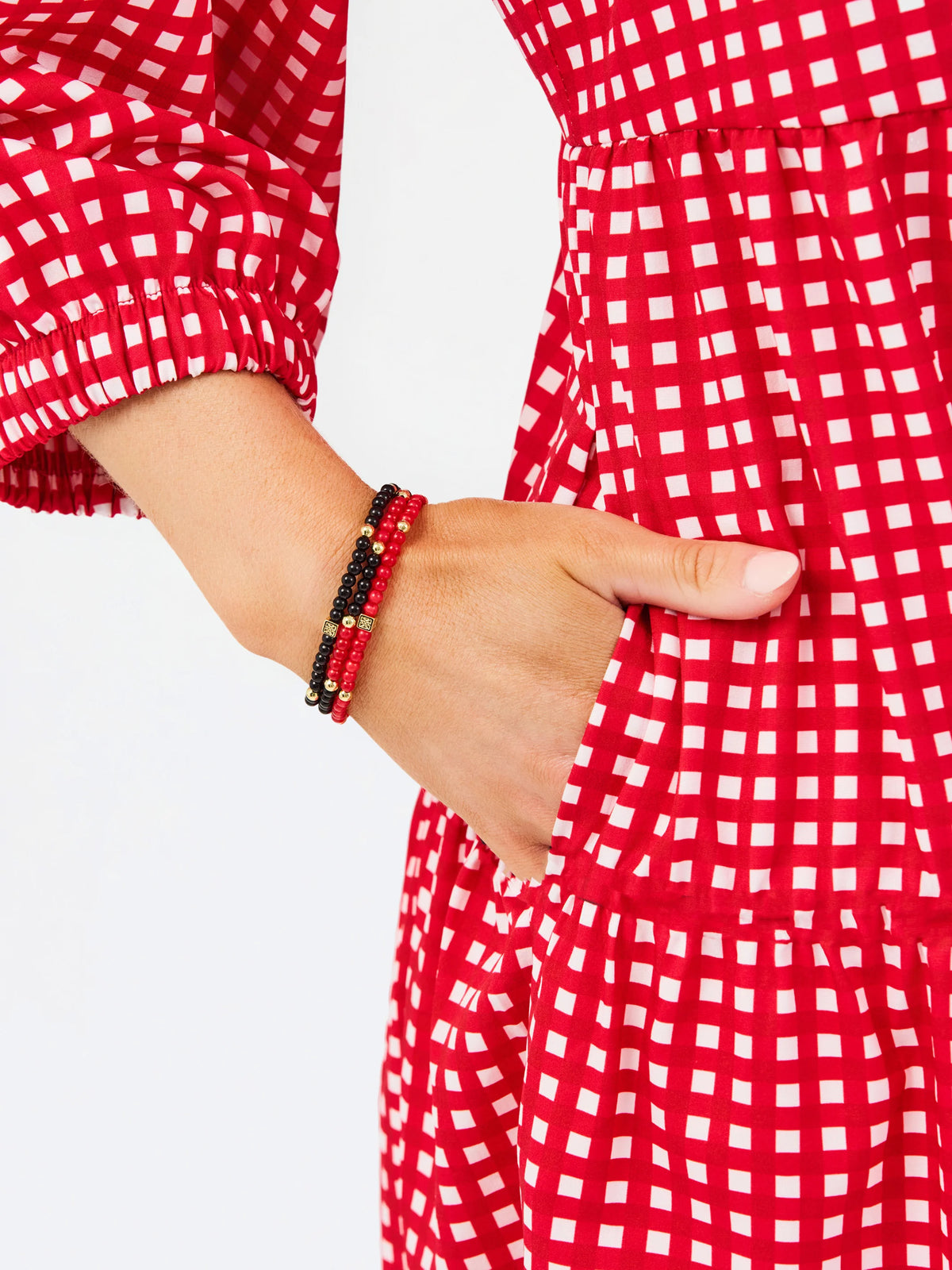 MS/ The Cooper Dress/ Gingham Red + Black