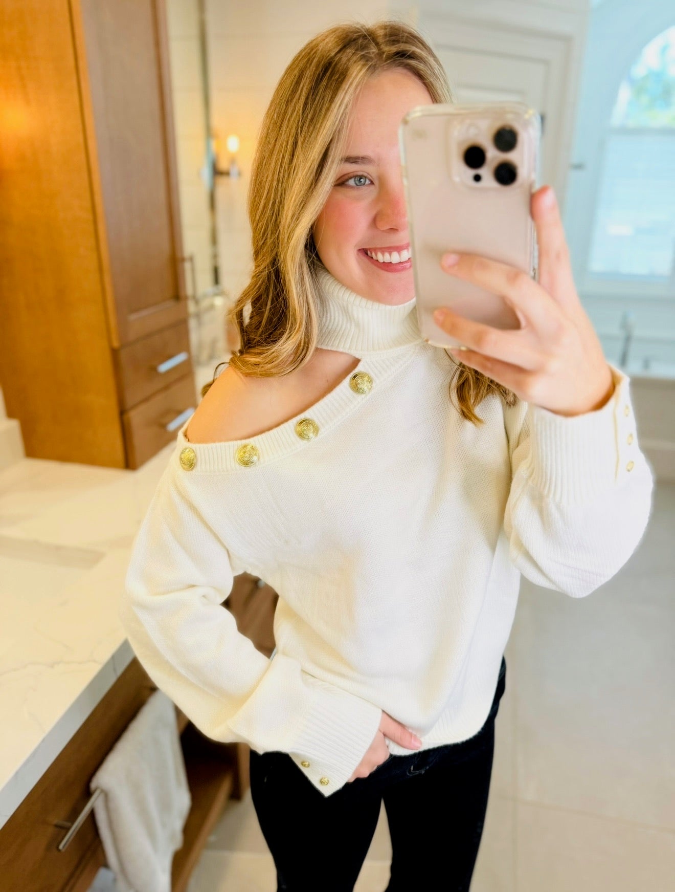 The Oliver Open Shoulder Sweater