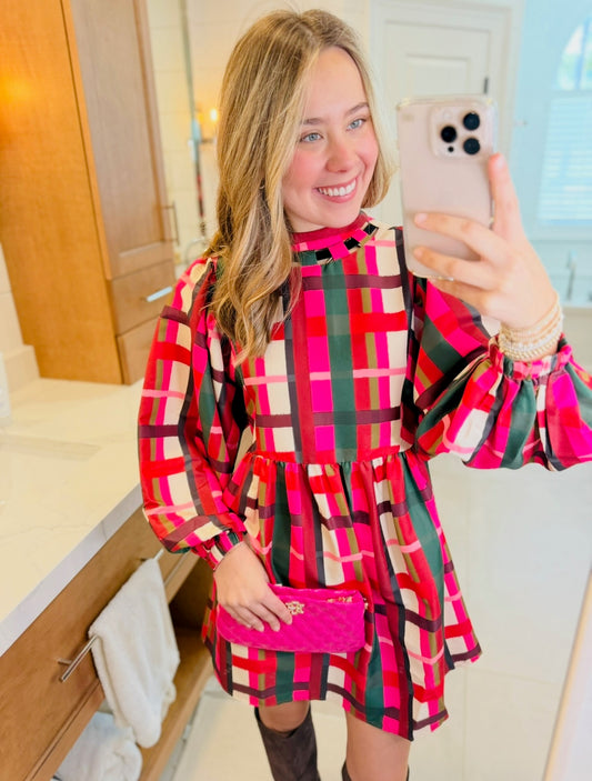 CROSBY/ Easton Dress/ Holiday Plaid