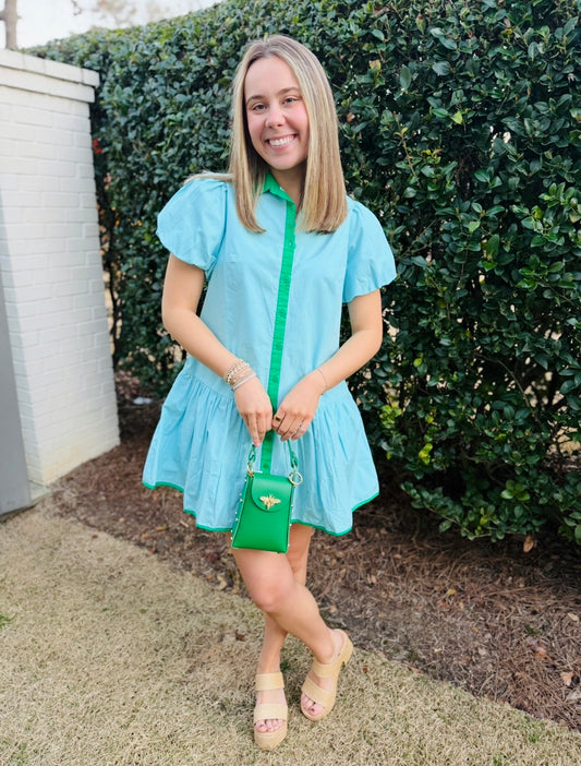 The Jana Dress/ Solid Blue