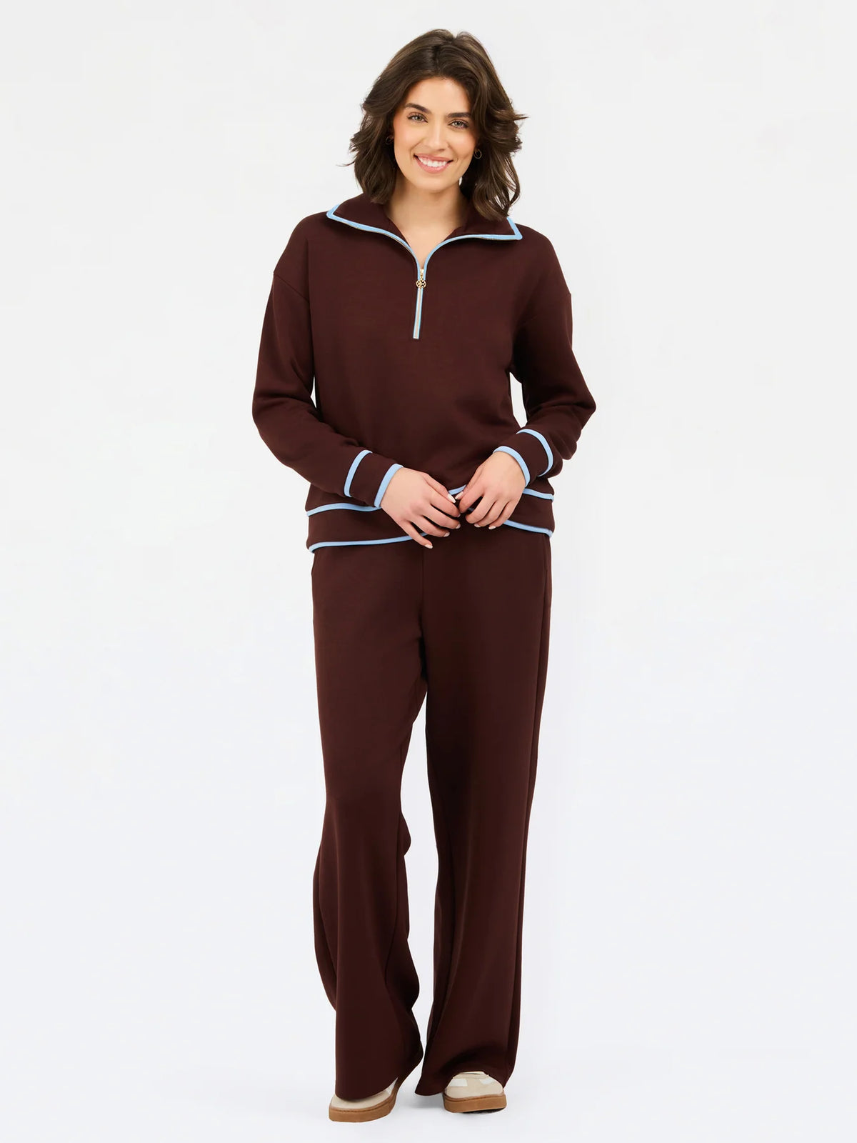 MS/ The Mabel Half Zip/ Espresso